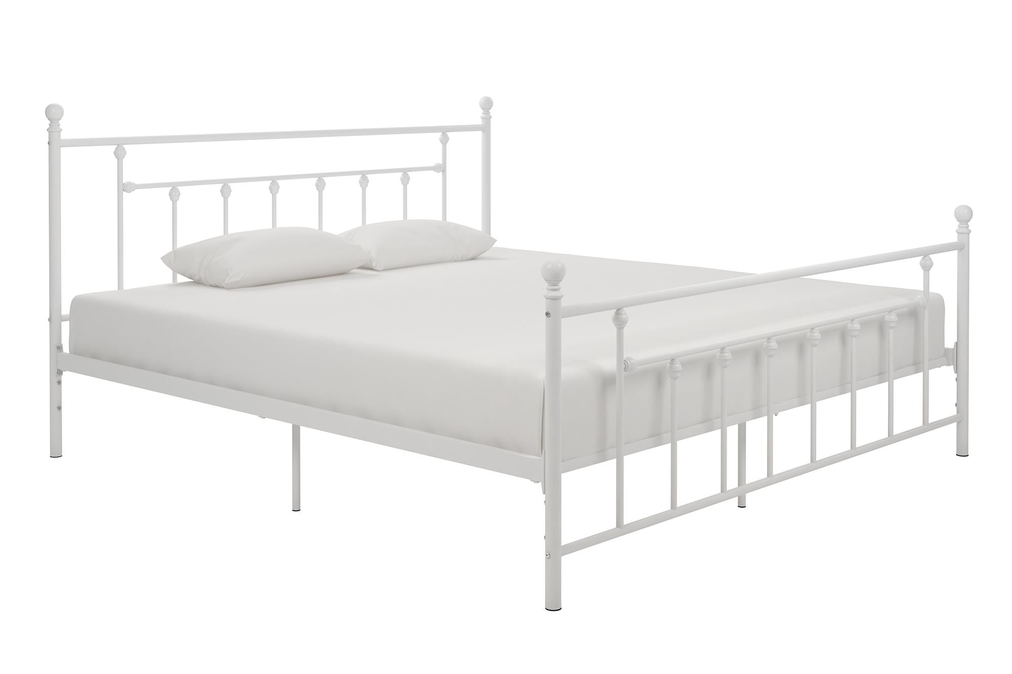 DHP Manila Metal Bed, White, King