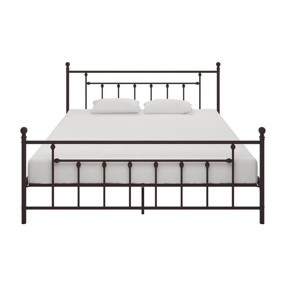 DHP Manila Metal Platform Bed with Adjustable Height, King, Bronze