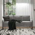 thumbnail image 1 of DHP Marbella 3-Seater Sofa & Couch, Living Room Furniture, Gray Velvet, 1 of 18