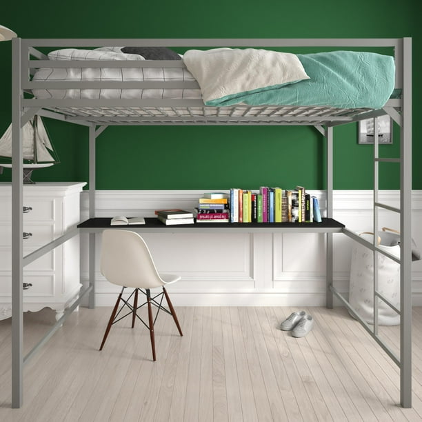Dhp miles metal loft bed with desk discount