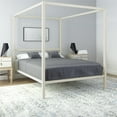 thumbnail image 1 of DHP Modern Metal Canopy Platform Bed Frame, Queen, Off White, 1 of 13