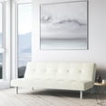 DHP Nola Futon, White Faux Leather