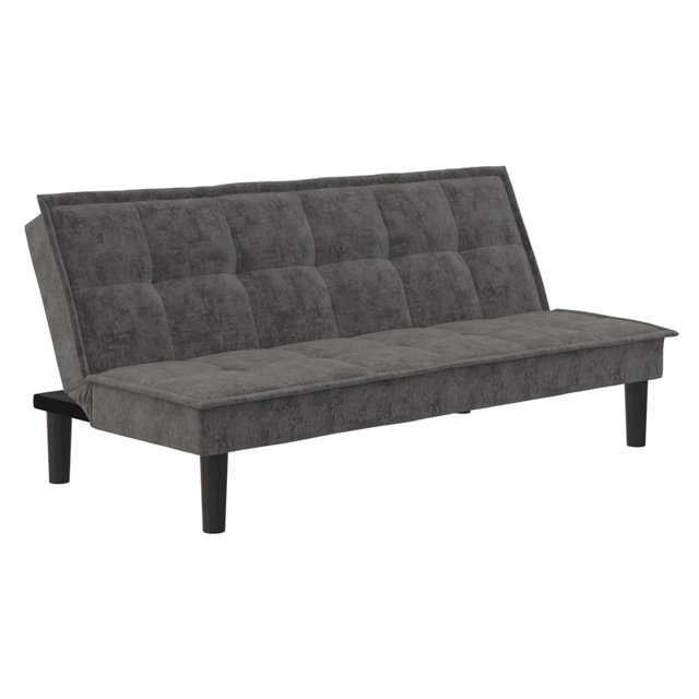 DHP Oscar Memory Foam Futon in Full Size Sofa Bed and Couch in Gray