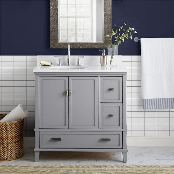 DHP Otum 36 Inch Bathroom Vanity, Gray