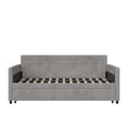 thumbnail image 1 of DHP Oxford Upholstered Twin Daybed and Twin Trundle Set, Light Gray Velvet, 1 of 9