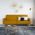 DHP Paxson Futon, Mustard Yellow Linen