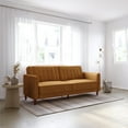 thumbnail image 1 of DHP Pin Tufted Transitional Futon, Rust Velvet, 1 of 9