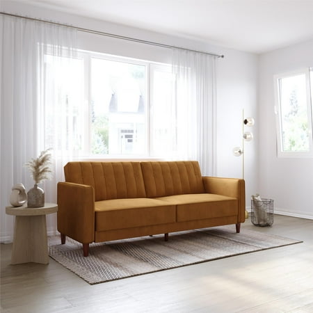 DHP Velvet Futon – Pin Tufted, Stylish & Comfortable