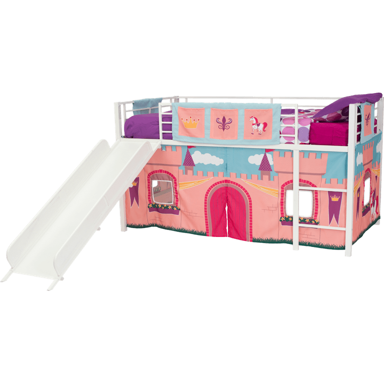 DHP Princess Castle Loft Bed Curtain Set Bed Sold Separately