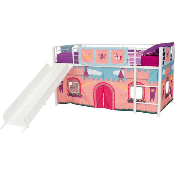 DHP Princess Castle Loft Bed Curtain Set (Bed Sold Separately)