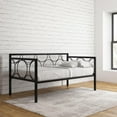thumbnail image 1 of DHP Rebecca Metal Daybed Frame with Geometric Pattern, Twin, Black, 1 of 12