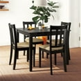 thumbnail image 1 of DHP Redmond 5-Piece Traditional Dining Set, Black/Beige, 1 of 18