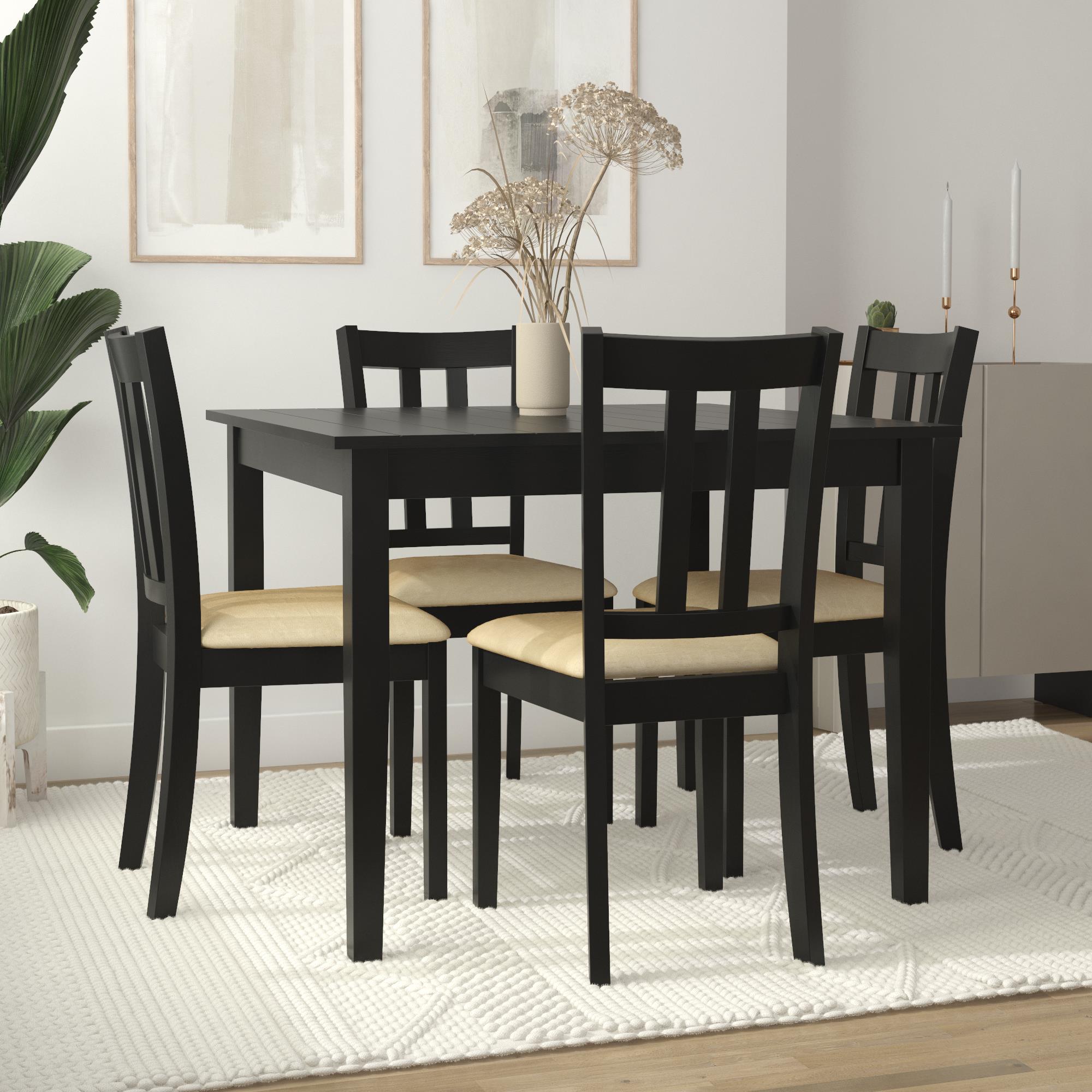 Angel Line 5Piece Lindsey Dining Set, Black