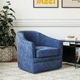 thumbnail image 1 of DHP Remily Swivel Accent Chair, Navy Textured Fabric, 1 of 11