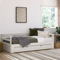 thumbnail image 1 of DHP Rhodes Twin to King Wood Daybed with Storage Drawer, White, 1 of 20