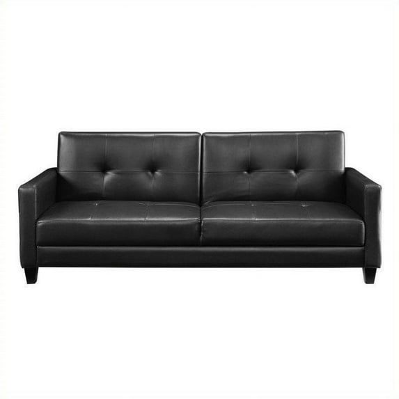 DHP Rome Futon Sofa in Black