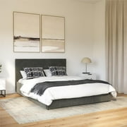 DHP Rose Tufted Upholstered Storage Bed Frame, Queen, Gray Velvet