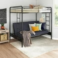 DHP Sammie Full over Futon Metal Bunk Bed, Black