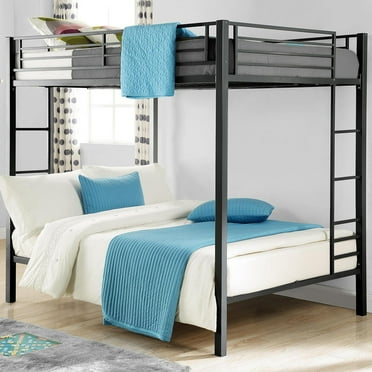 DHP Sidney Full over Full Metal Bunk Bed, Black
