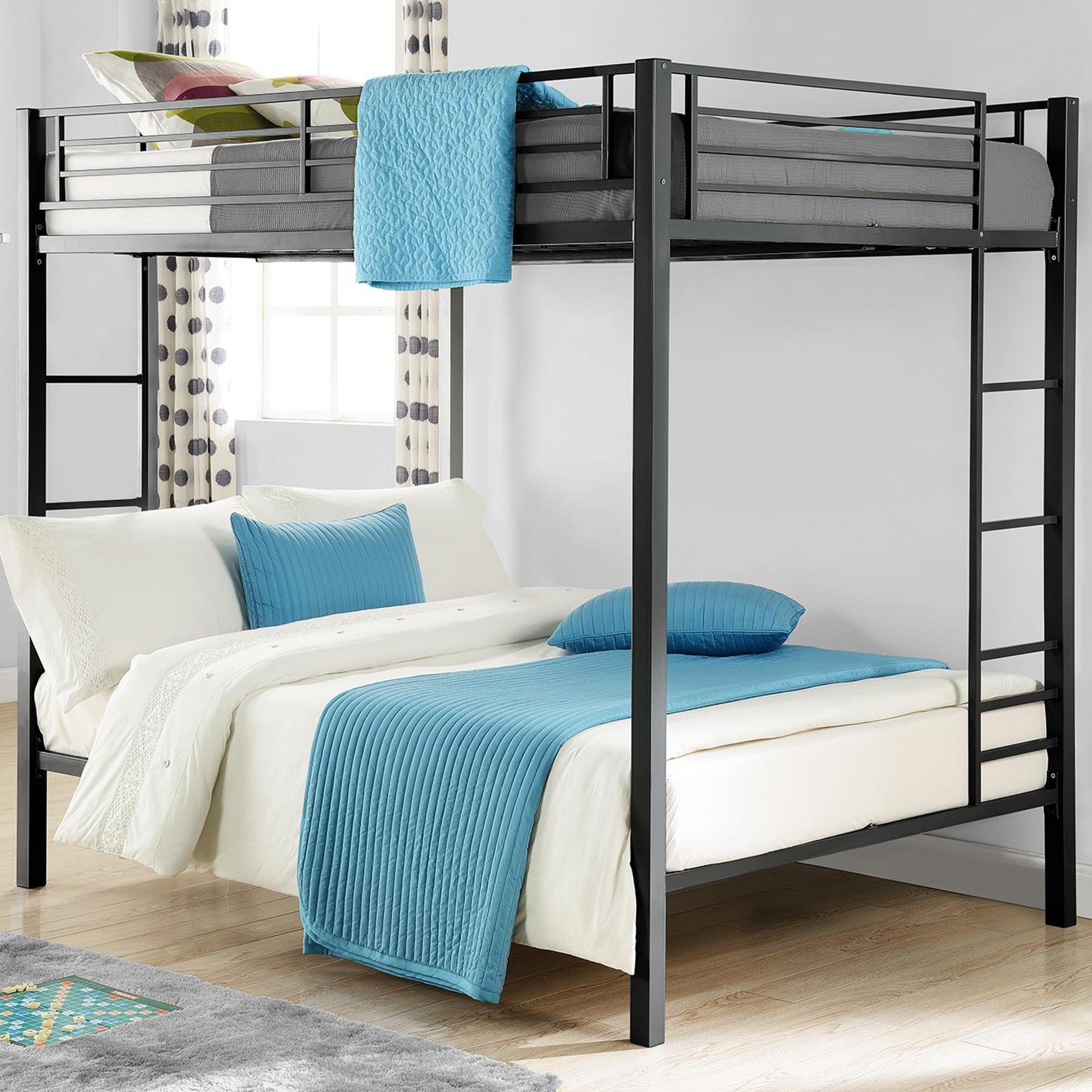 DHP Sidney Full over Full Metal Bunk Bed, Silver