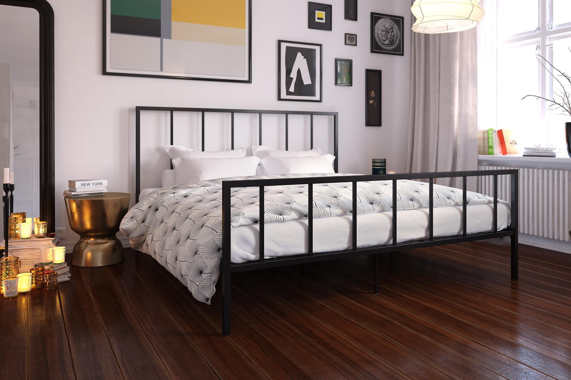 DHP Stella Metal Bed, King, Black