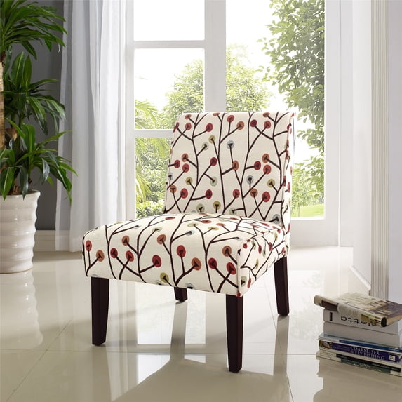 DHP Teagan Floral Armless Accent Chair