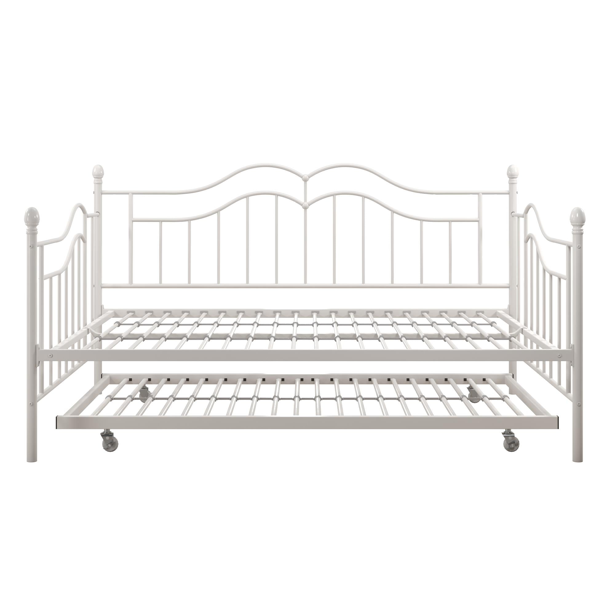 DHP Tokyo Metal Daybed and Trundle, Full/Twin, White