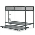 DHP Triple Twin Bunk Bed in Grey Metal