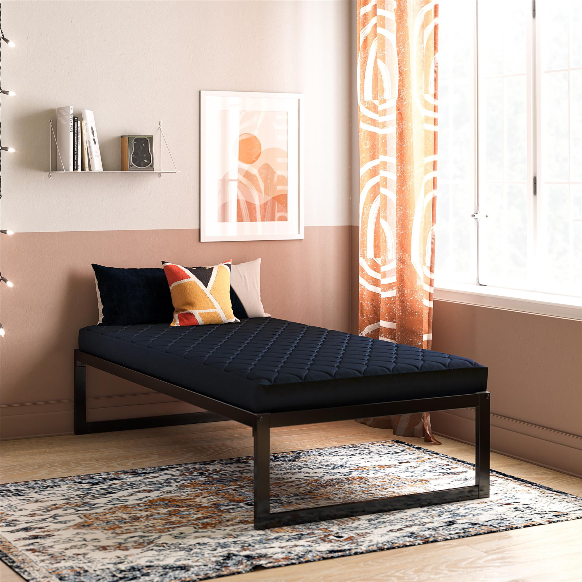 DHP Value 6 Inch Thermobonded Polyester Filled Quilted Top Bunk Bed Mattress, Twin, Navy