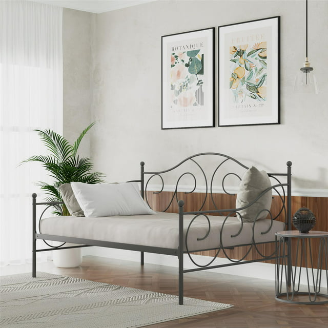 DHP Victoria Metal Daybed, Full, Pewter