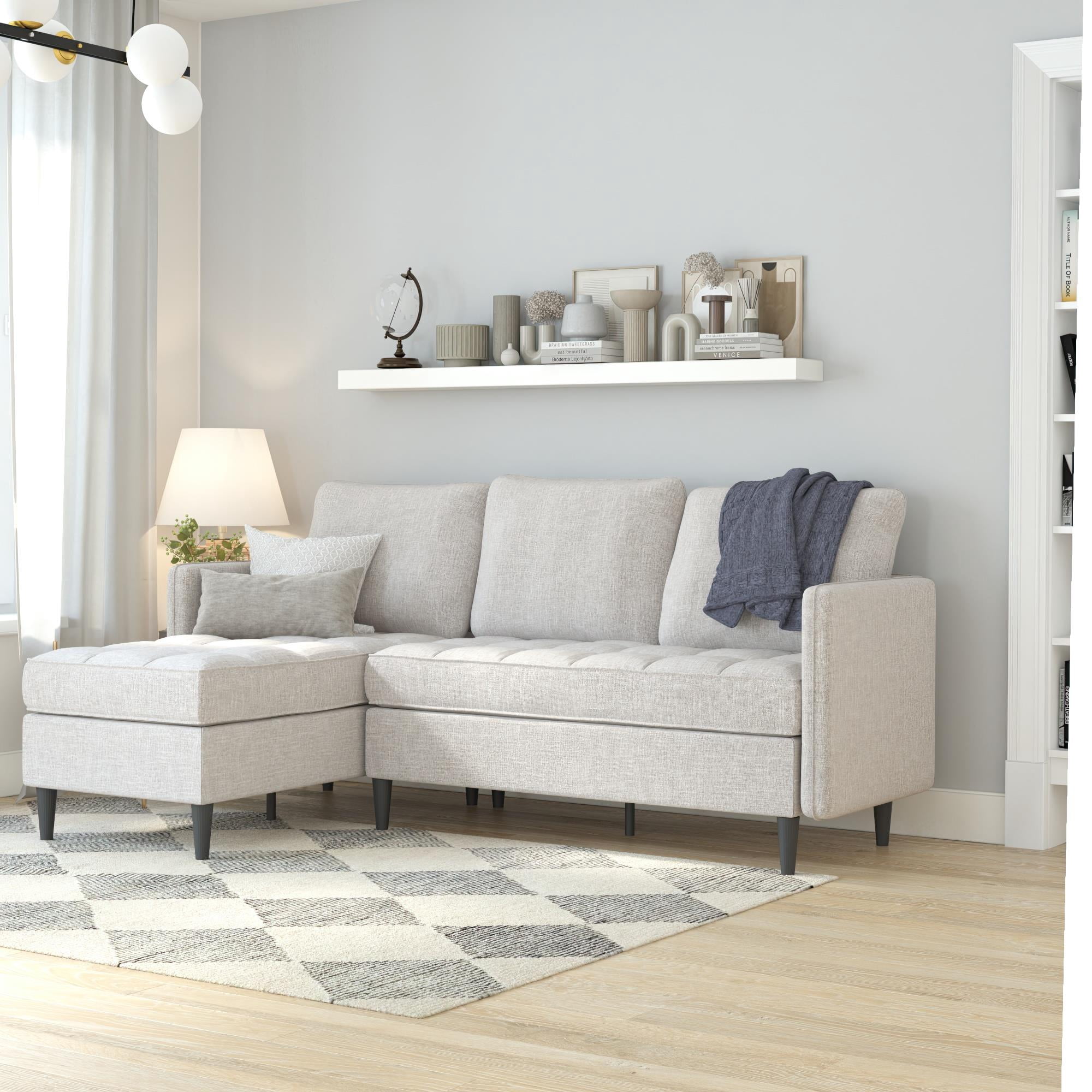 DHP Xandor Modular Sectional Sofa with Storage Chaise, Oat Linen