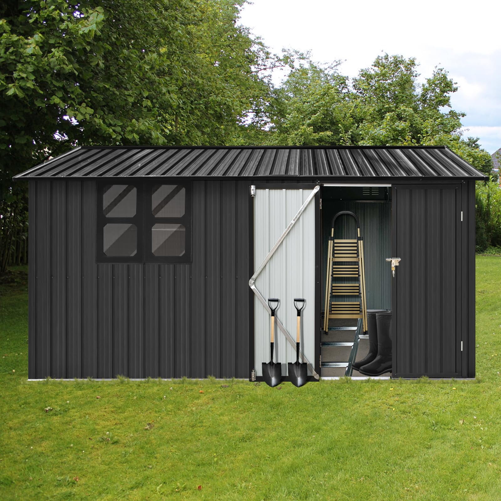 DHPM Sheds with Window YPF5 10FT x 8FT Outdoor & Storage Clearance