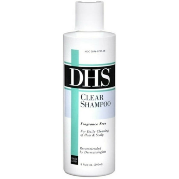 DHS Clear Shampoo Fragrance Free 8 oz (Pack of 4)