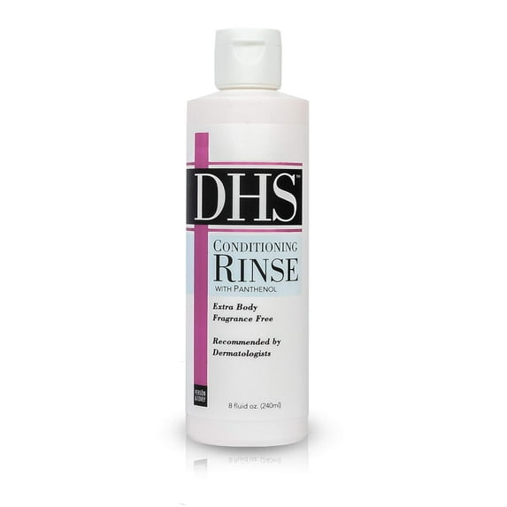 DHS Conditioning Rinse For Hair With Panthenol Extra Body, Fragrance Free - 8 Oz, 3 Pack
