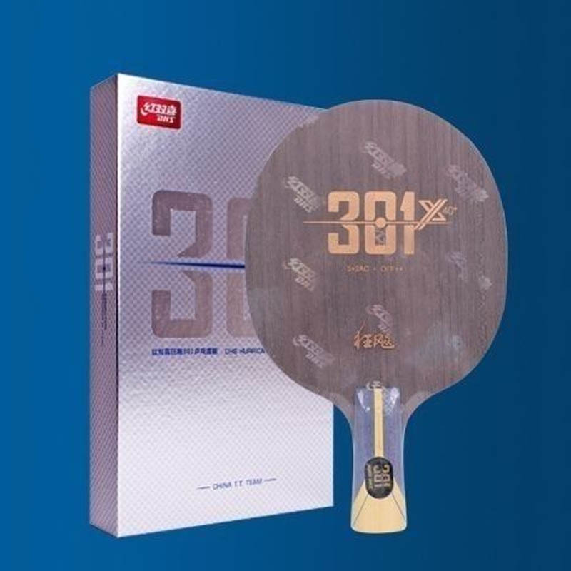 Double Happiness Hurricane 301 Table Tennis Blade - 7-Ply Carbon Fiber Ping Pong Racket For Advanced Players