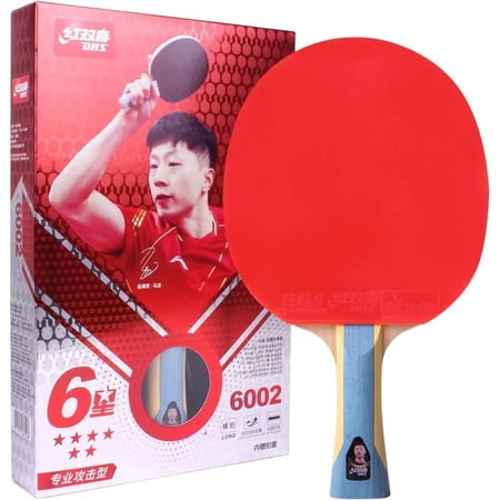 DHS Ping Pong Paddles Professional Table Tennis Racket with Hurricane Rubber Carrying Case - ITTF Approved Rubber for Tournament Play