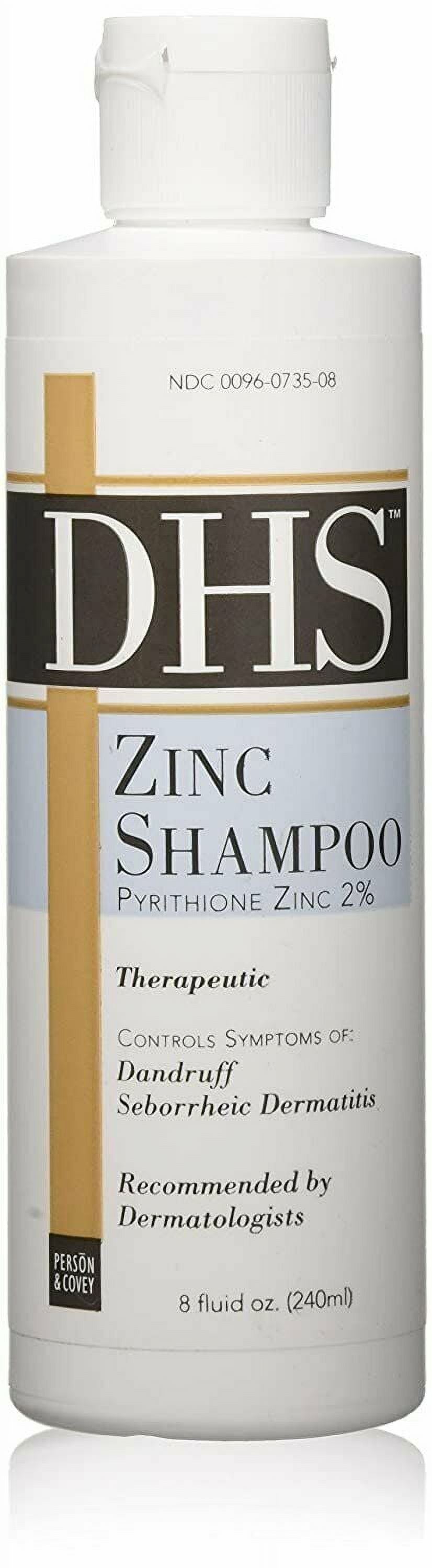 DHS Shampoo Pyrithione Zinc Dandruff & Seborrheic Dermatitis 8 oz, 4-Pack