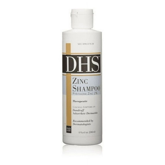 DHS Shampoo Pyrithione Zinc Dandruff & Seborrheic Dermatitis 8 oz, 8-Pack