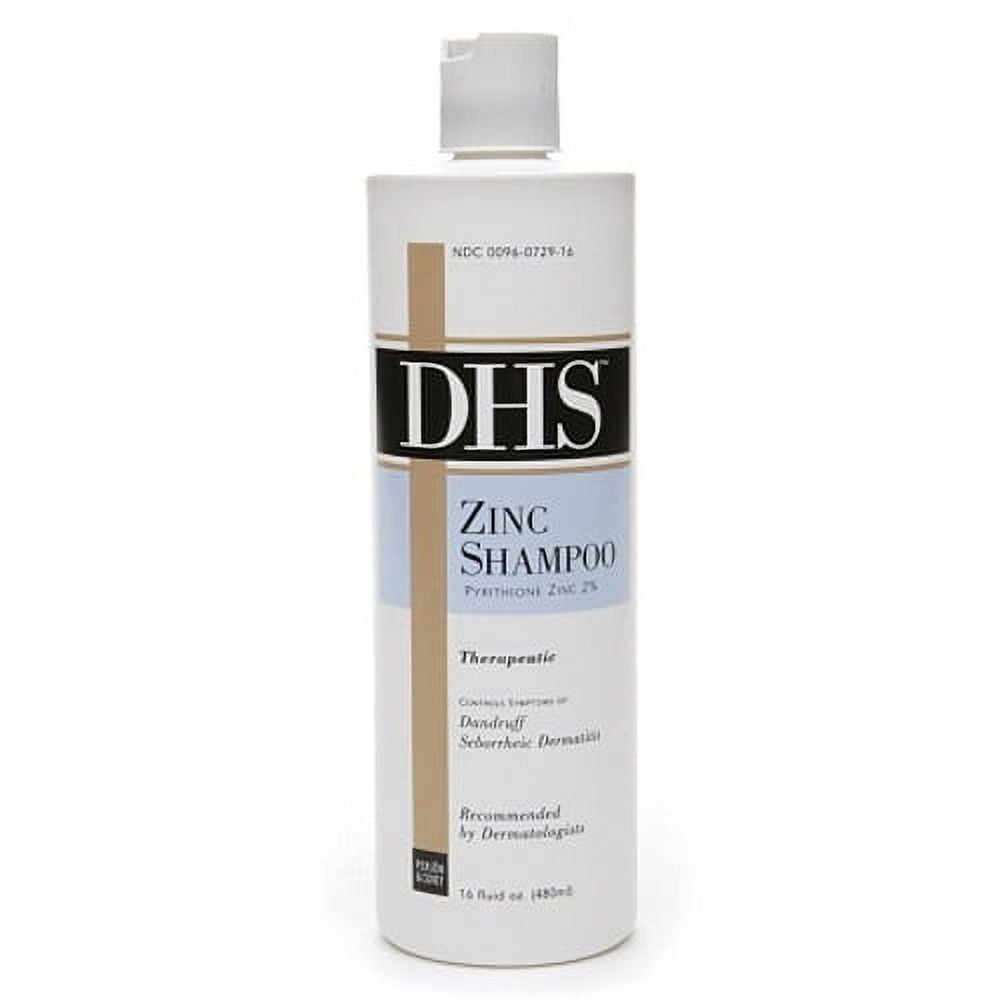 DHS Zinc Hair Shampoo, Medicated, 16 Oz, Controls Dandruff