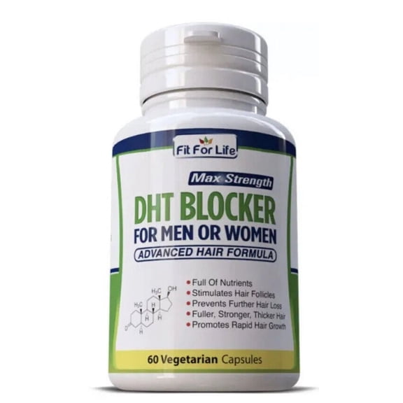 DHT BLOCKER FAST HAIR GROWTH HERBAL PILLS ADVANCED ANTI HAIR LOSS TREATMENT 60 CAPSULES PACK OF 2