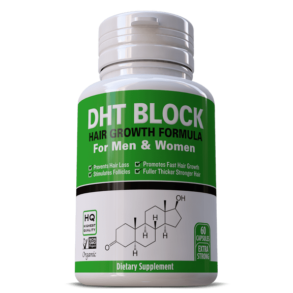 DHT Block Supplement for Men and Women - Promotes Hair Growth Prevents Loss - 60 Pills