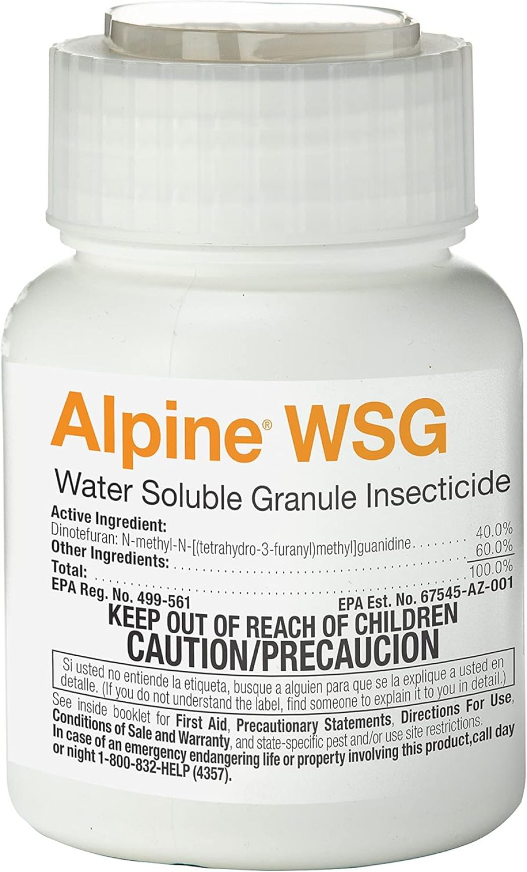 DHTZ Alpine WSG Water Soluble Granule Insecticide, Indoor Outdoor Pest Control for Ants, Flies, Bed Bugs, German Cockroach, 200 Grams