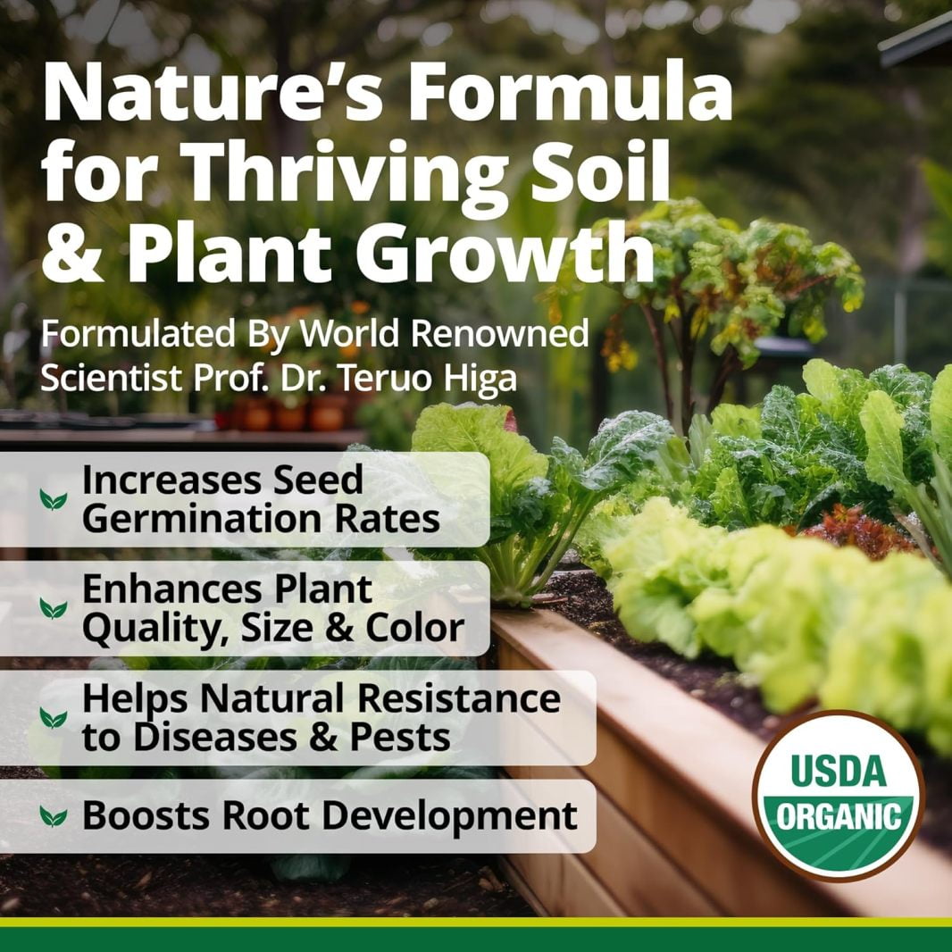 DHTZ EM-1 Soil Conditioner (1 Btl = 32 Gal), Microbial Inoculant ...