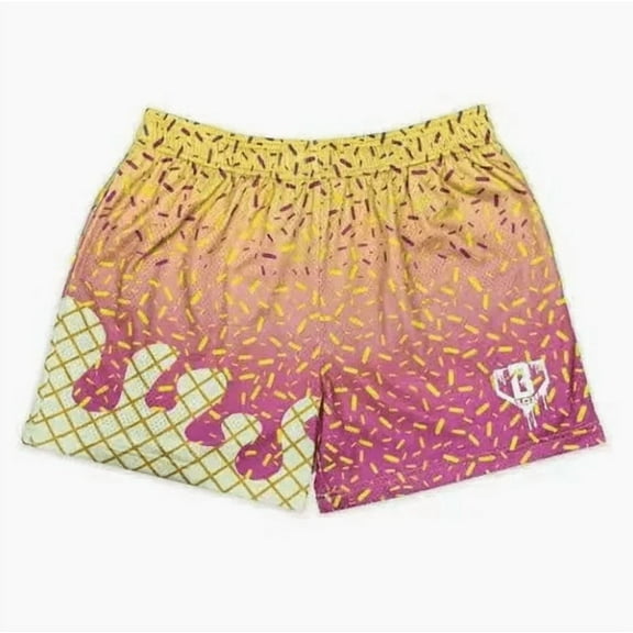 DHXXH Adults Ice Cream Shorts Custom Beach Swim Shorts Athletic Running Gym Baseball Funny 2025 For Adults & Youth (Size S-XL)