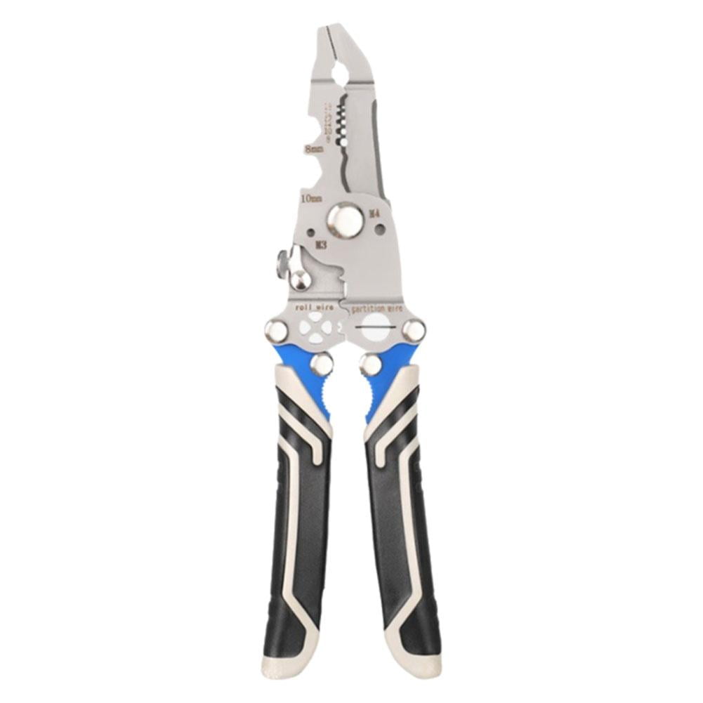2025 18-in-1 Foldable Wire Stripper – Voltage Detector, Multifunction Pliers For Cutting, Crimping, Pulling, Stainless Steel