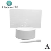 DHliIQQ Acrylic Dry Erase Board with Light Up Stand for Desk Clear Desktop Note Memo White Board Notepad Table LED Letter Massage Boards for Personal Creative Use Includes Dry Erase Markers H6H3