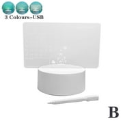 DHliIQQ Acrylic Dry Erase Board with Light Up Stand for Desk Clear Desktop Note Memo White Board Notepad Table LED Letter Massage Boards for Personal Creative Use Includes Dry Erase Markers K1L5