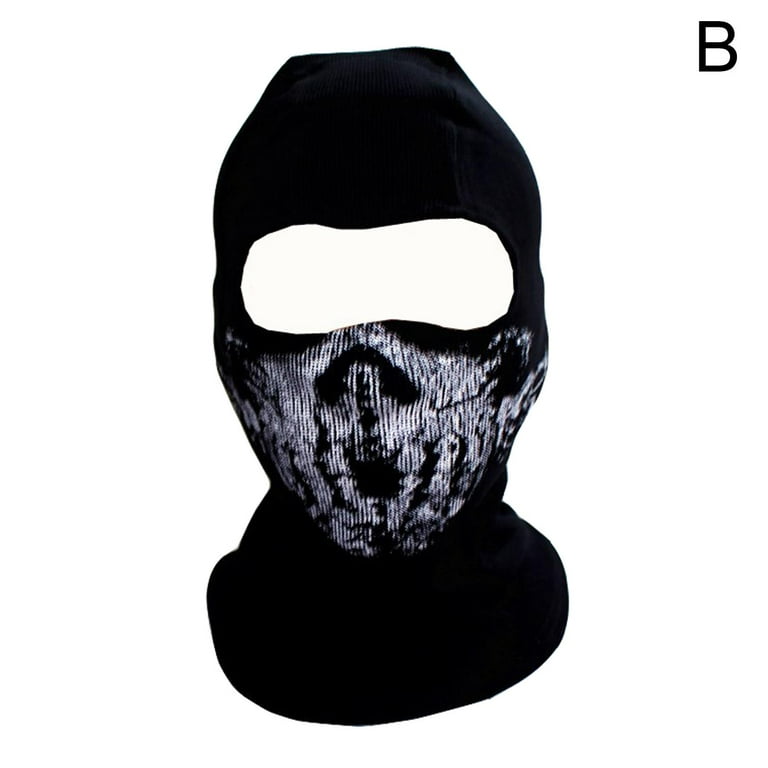 DHliIQQ Balaclava Skeleton Full Face Mask, Black - Walmart.com
