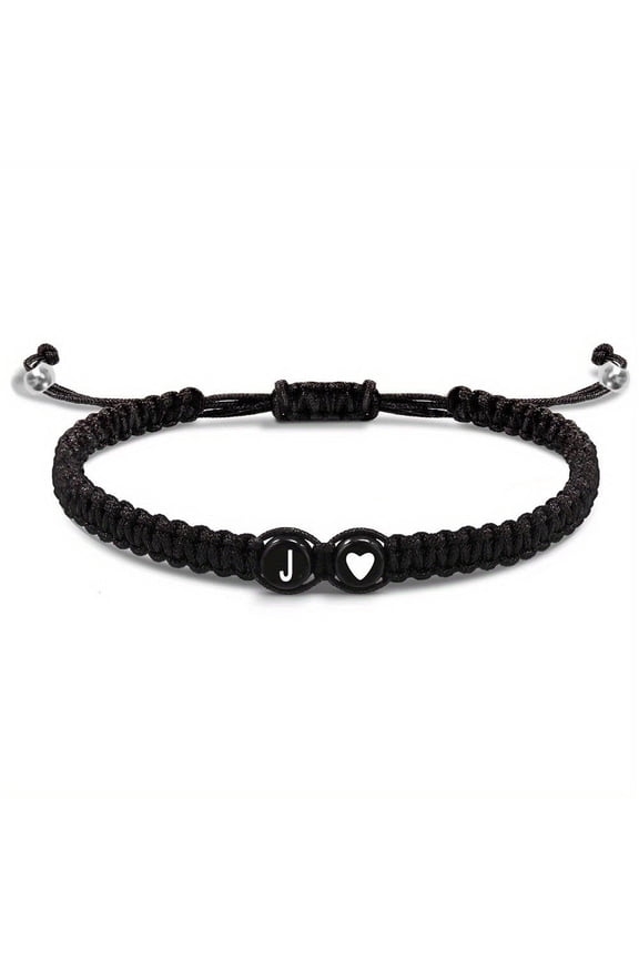 GHYJPAJK Heart Initial Bracelets 26 Letters Initial #charms# Bracelet for Women,Handmade Letter Beads Bracelets for Women Men Initial Bracelets Gifts for Girls