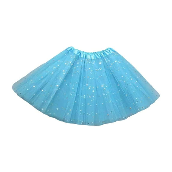 DHliIQQ Glitter Children's Mesh Skirt Girls' Dance Performance Half Skirt Skir M5Y7